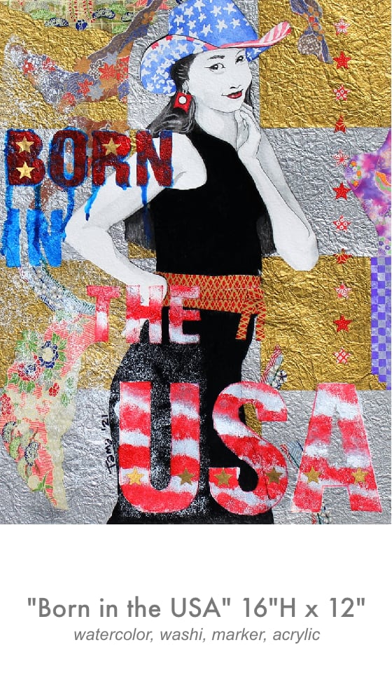 Born in the USA art by Tama Takahashi