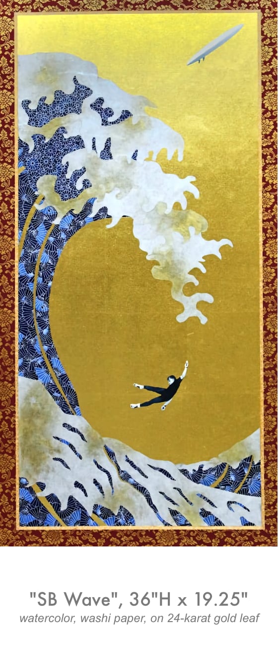 Santa Barbara Wave art by Tama Takahashi